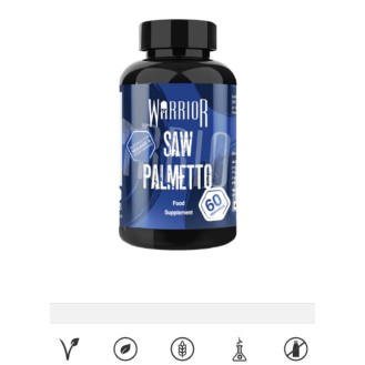 WARRIOR SAW PALMETTO - 60 Caps WARRIOR SAW PALMETTO - 60 Caps
